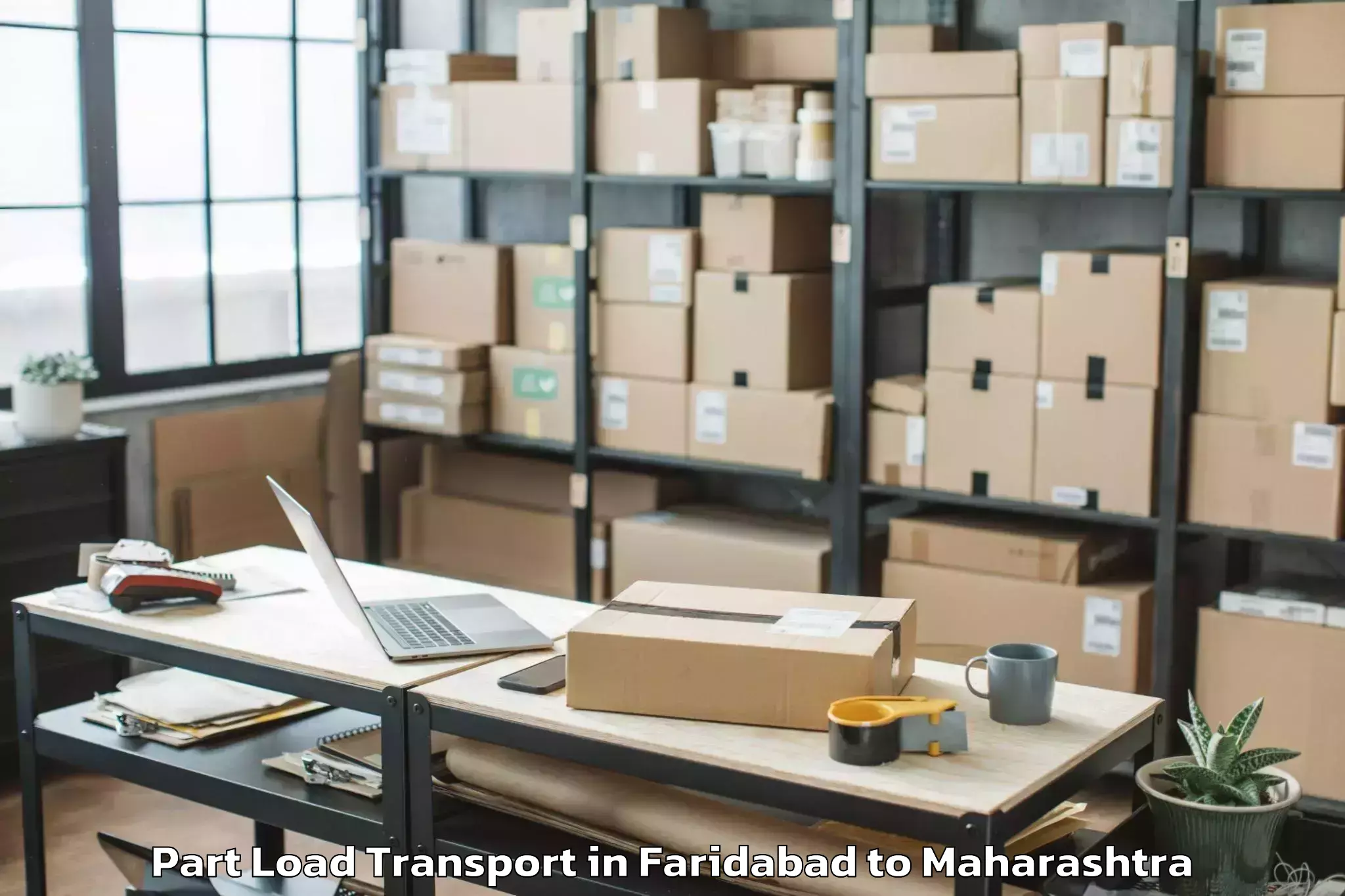 Reliable Faridabad to Nevasa Part Load Transport